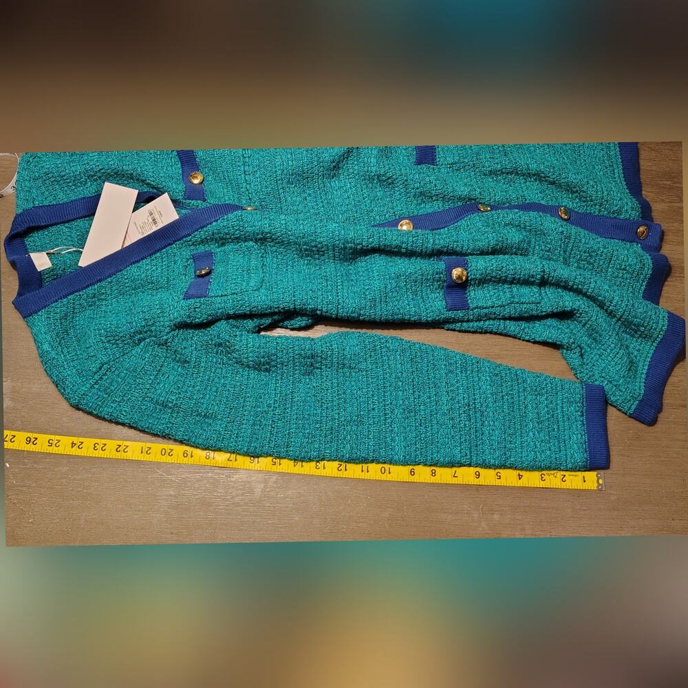 Lilly Pulitzer Tannery Sweater (Sweater Only) Cardigan Green Blue Size XL NEW - Picture 9 of 16